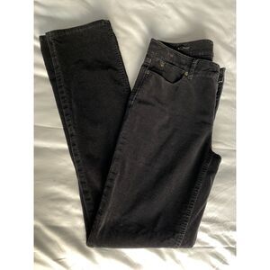 Talbots Women's Flawless Five Pocket Cord Straight Leg Jeans Black Size 4L